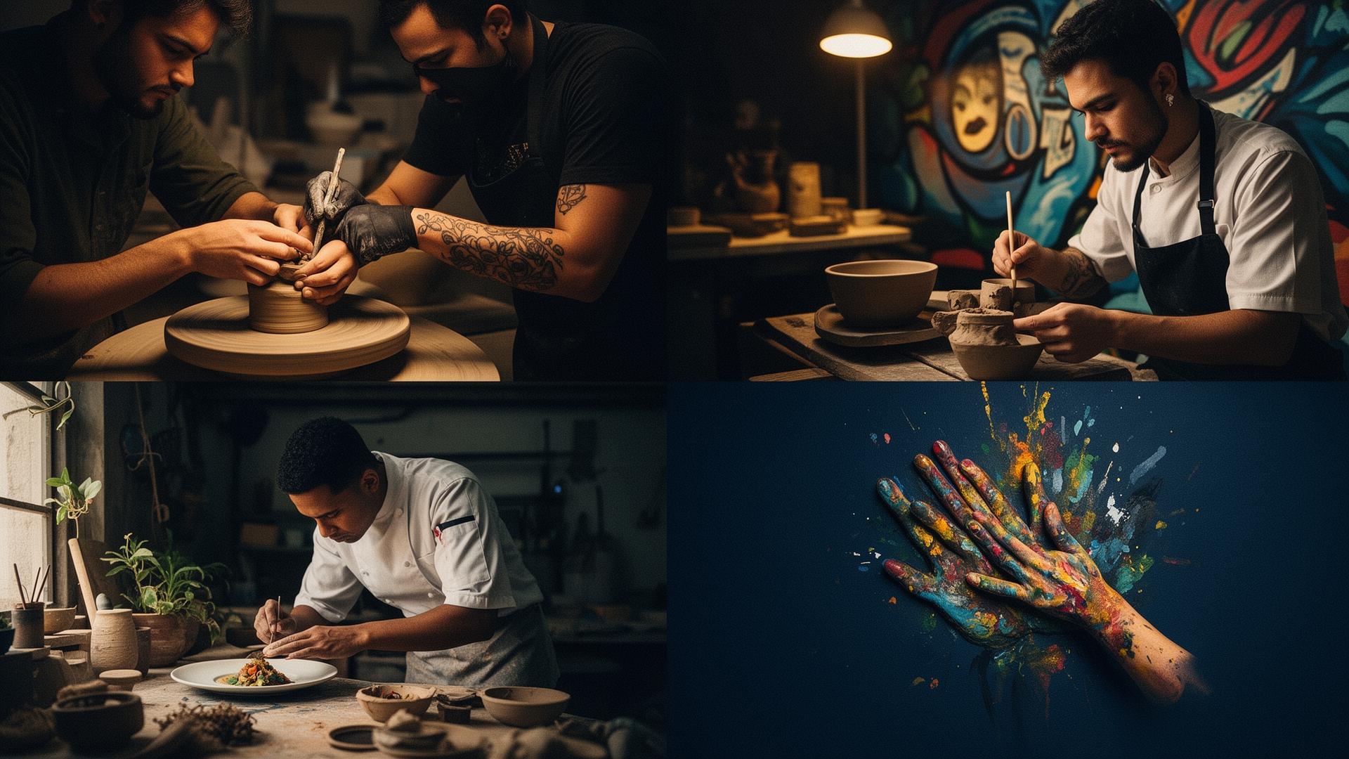 Local creators and makers at work